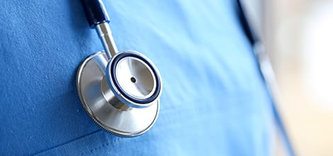 stethoscope on doctor